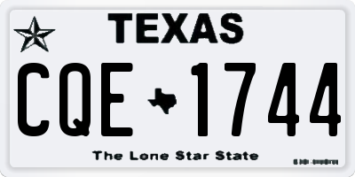 TX license plate CQE1744