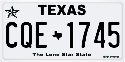TX license plate CQE1745