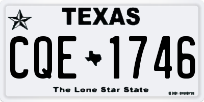 TX license plate CQE1746