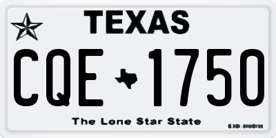 TX license plate CQE1750