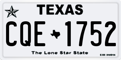 TX license plate CQE1752