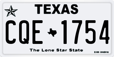 TX license plate CQE1754