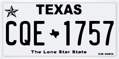 TX license plate CQE1757