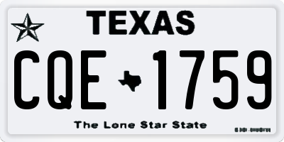 TX license plate CQE1759