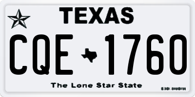 TX license plate CQE1760