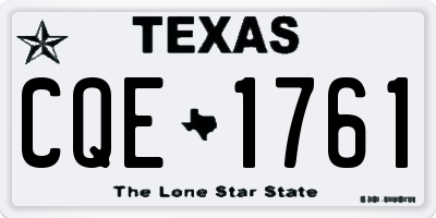 TX license plate CQE1761