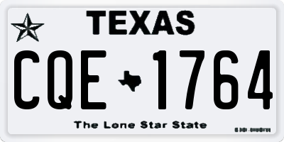 TX license plate CQE1764