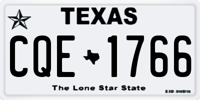 TX license plate CQE1766