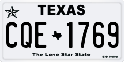 TX license plate CQE1769