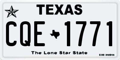 TX license plate CQE1771