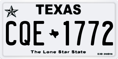 TX license plate CQE1772