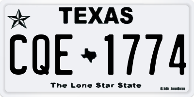 TX license plate CQE1774