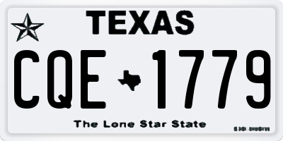 TX license plate CQE1779
