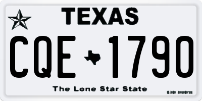TX license plate CQE1790