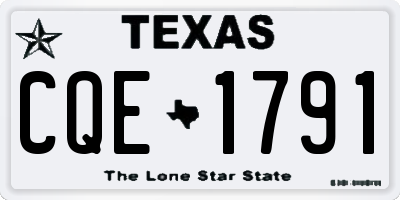 TX license plate CQE1791