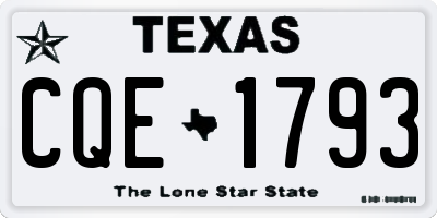 TX license plate CQE1793