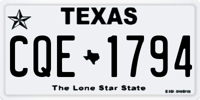 TX license plate CQE1794