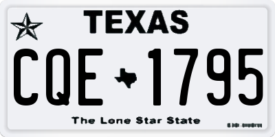 TX license plate CQE1795