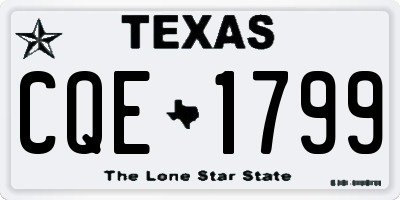 TX license plate CQE1799