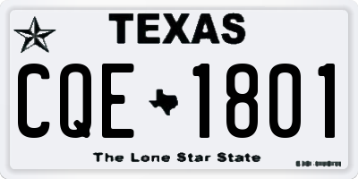 TX license plate CQE1801