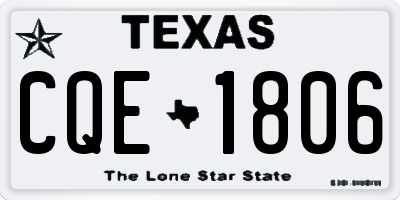 TX license plate CQE1806