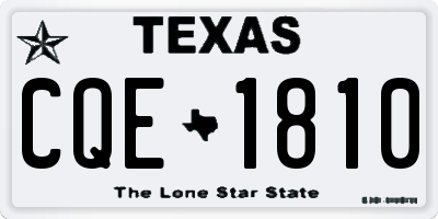 TX license plate CQE1810