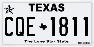 TX license plate CQE1811