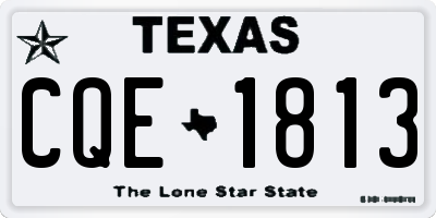 TX license plate CQE1813