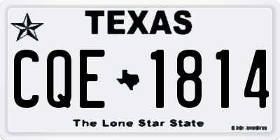 TX license plate CQE1814