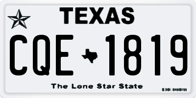 TX license plate CQE1819