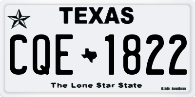 TX license plate CQE1822