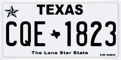 TX license plate CQE1823