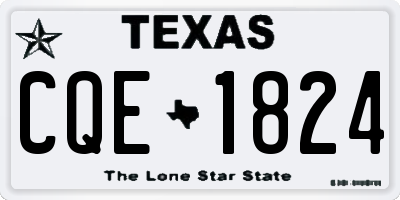 TX license plate CQE1824