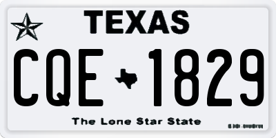 TX license plate CQE1829