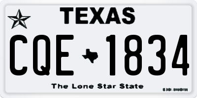 TX license plate CQE1834