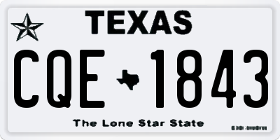 TX license plate CQE1843