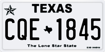 TX license plate CQE1845