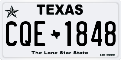 TX license plate CQE1848