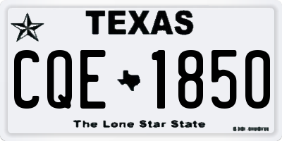 TX license plate CQE1850