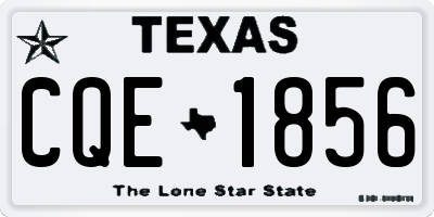 TX license plate CQE1856