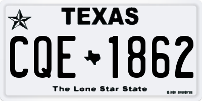 TX license plate CQE1862