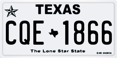 TX license plate CQE1866