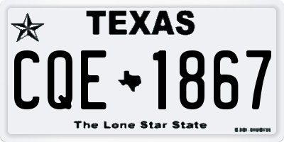 TX license plate CQE1867
