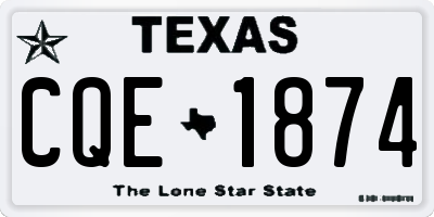 TX license plate CQE1874