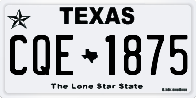 TX license plate CQE1875
