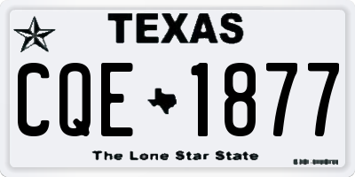 TX license plate CQE1877