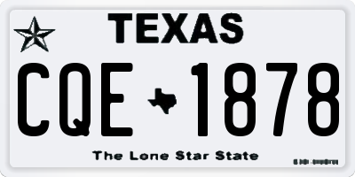 TX license plate CQE1878