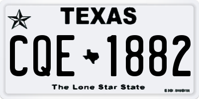TX license plate CQE1882