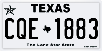 TX license plate CQE1883