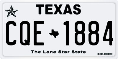 TX license plate CQE1884
